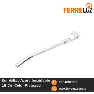 Bombillas Acero Inoxidable 16 Cm Color Plateado