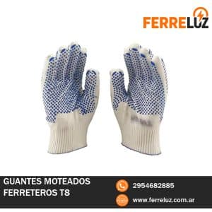 GUANTES MOTEADOS FERRETEROS T8 xPar