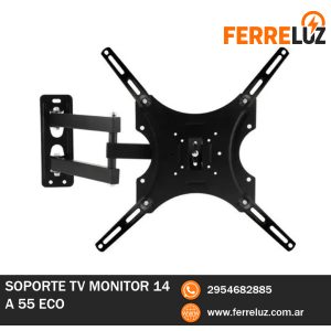 Soporte Tv Monitor Pared Brazo Móvil Brazo 14 A 55 Pulgadas Color Negro