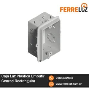Caja Embutir Plastica Rectangular Genrod