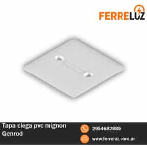 Tapa ciega mignon blanca pvc Genrod
