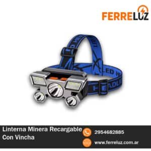 Linterna Minera Recargable con Vincha