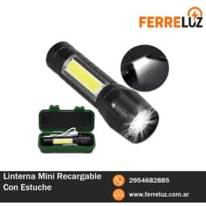 Linterna Mini Recargable Con Estuche